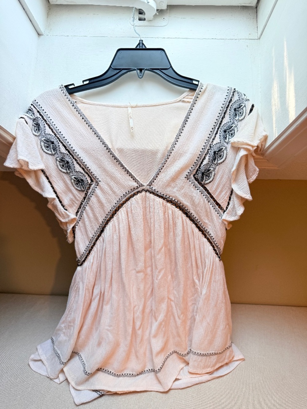 Free People Falling Water Boho Tunic Lined Size XS